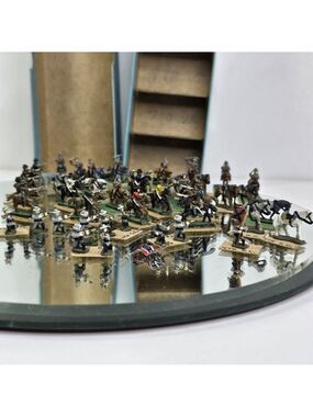 Lead Calvary & Soldiers Confederate Miniatures Military Army Painted Vintage Set